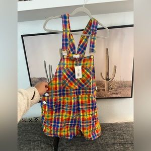NWT WeWoreWhat Plaid Overalls